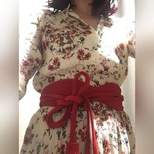 Maje Anouk Belt in Red